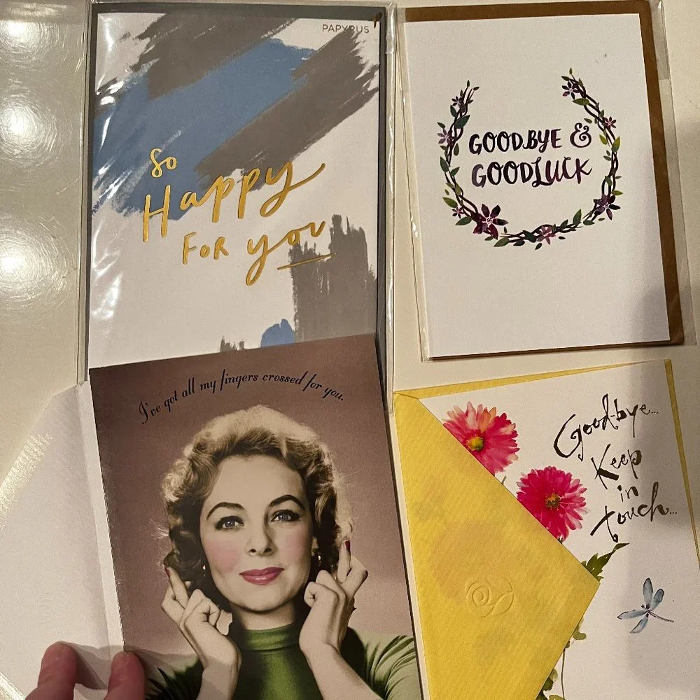 Goodbye, Good Luck and Congratulations‎ (Set of 4 cards)
